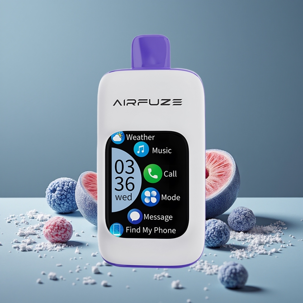 AirFuze Smart 30000 نفخة شاشة تعمل باللمس نكهة توت أزرق مثلج