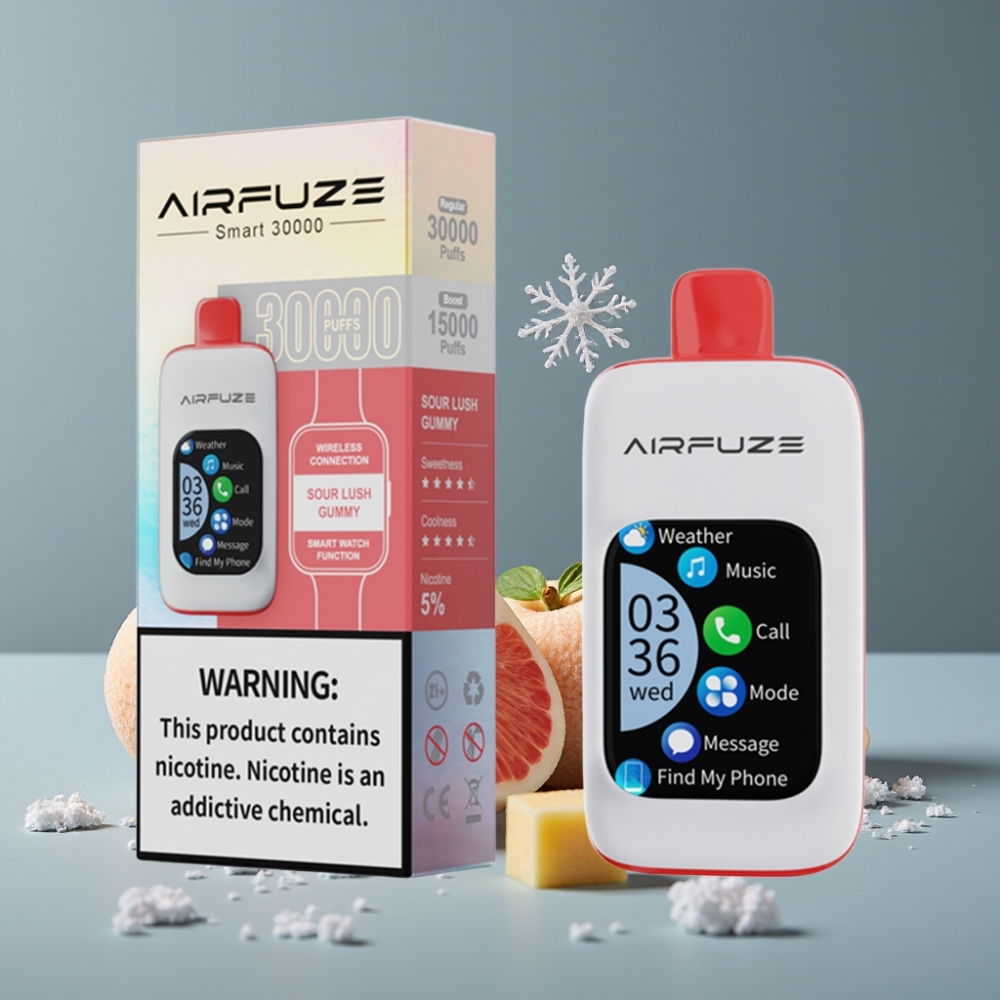 AirFuze Smart 30000 Puffs Disposable Pod Sour Lush Gummy 5% Nicotine 900mAh