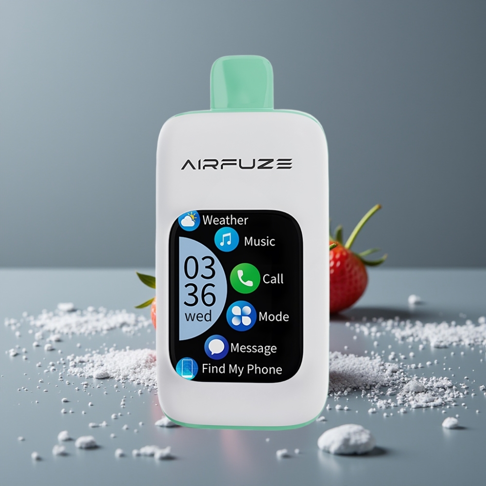 AirFuze Smart 30000 Puffs Disposable Pod Strawberry Summertime Touch Screen Type-C
