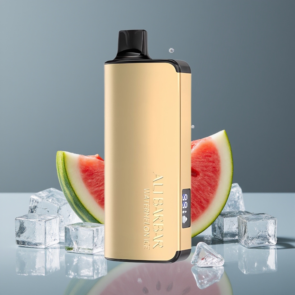 Alibarbar Ingot 9000 Puffs بطيخ مثلج بشاشة LED