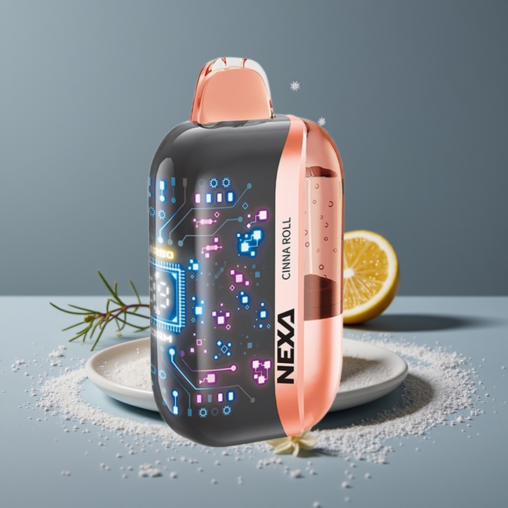 NEXA Ultra 50000 Puffs بخاخ 20مل شاشة منحنية ثلاثية الأبعاد نكهة سينا رول
