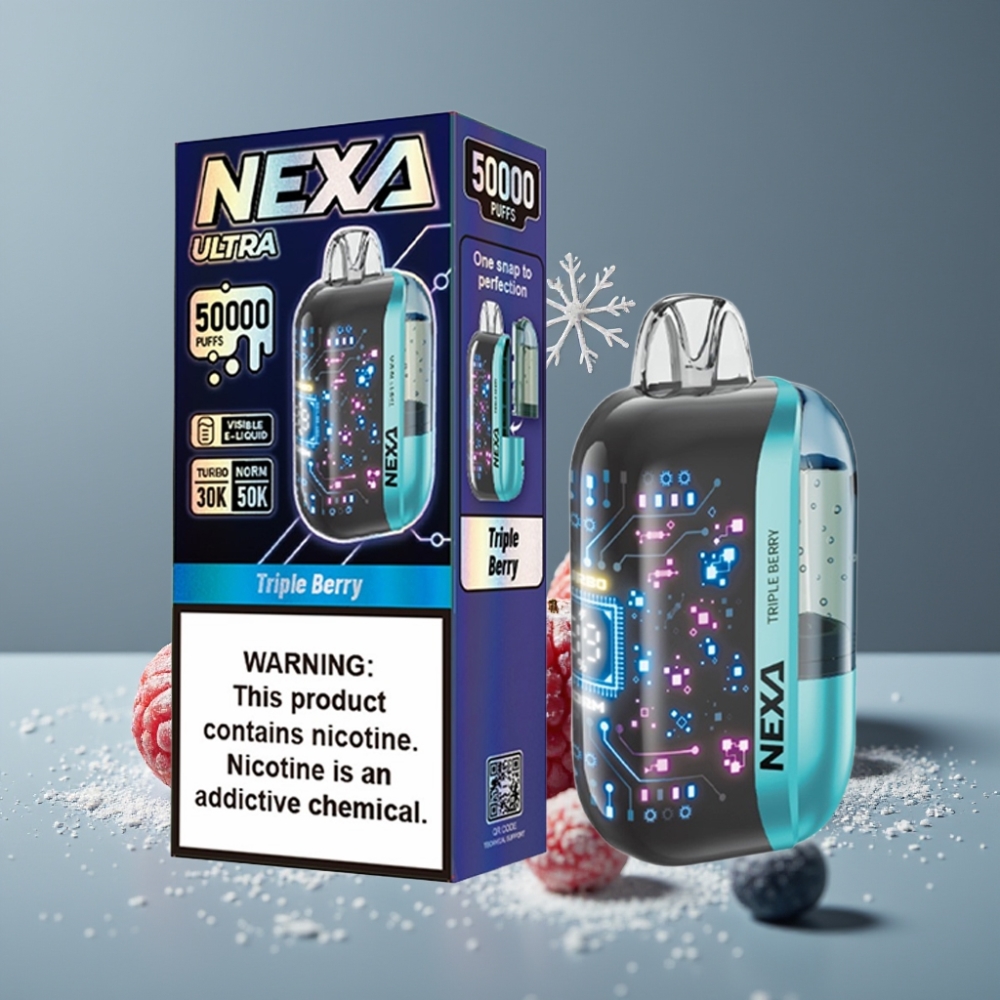 NEXA Ultra 50K Disposable Vape 50000 Puffs Triple Berry 20ml Type-C