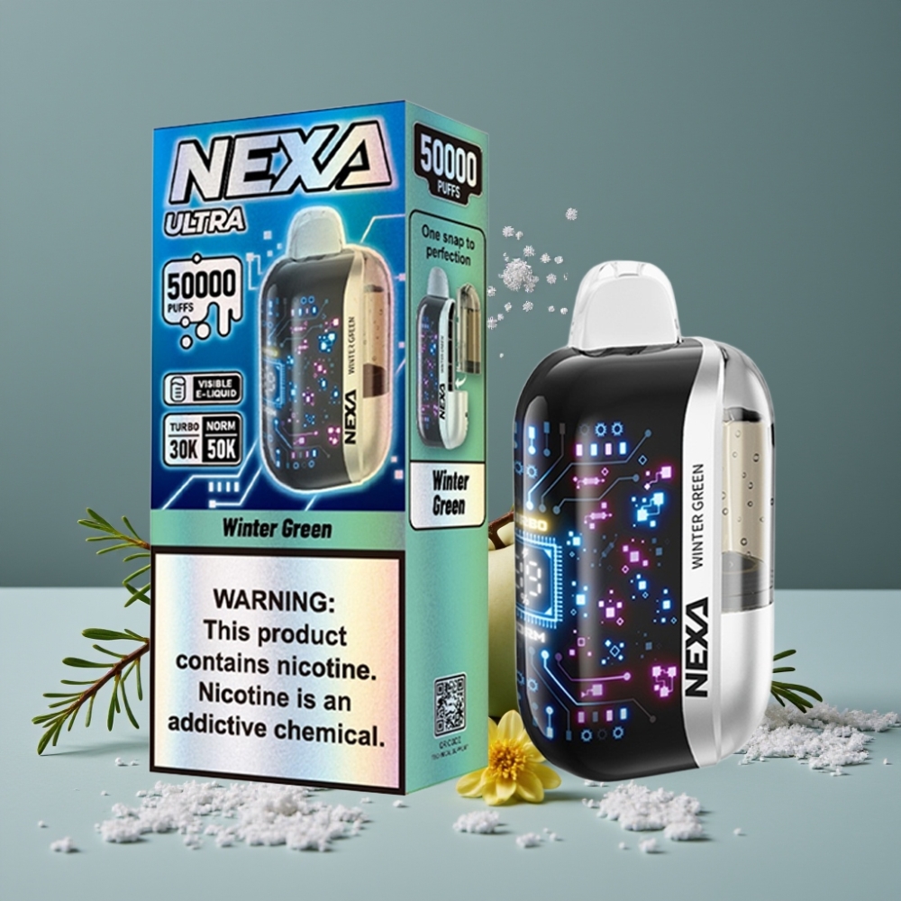 NEXA Ultra 50K نعناع شتوي شاشة منحنية ثلاثية الأبعاد شحن Type-C