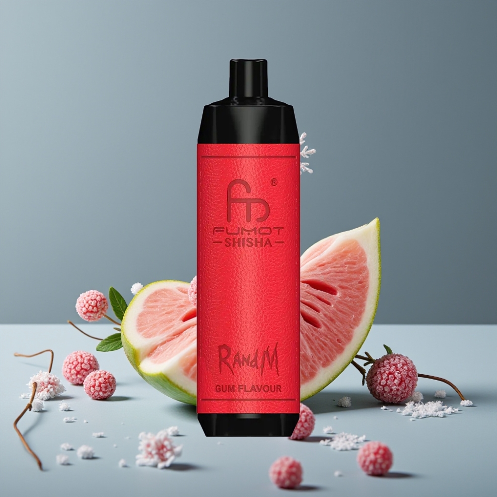 RandM Fumot Shisha 10000 Puff نكهة العلكة بطارية 850 مللي أمبير وشاحن Type-C