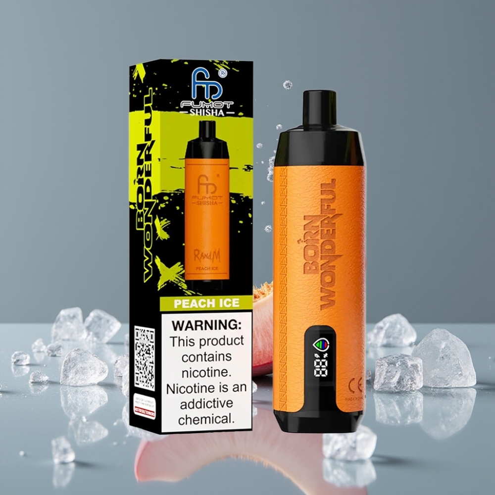 RandM Fumot Shisha 10000 Puffs خوخ مثلج Type-C 850mAh