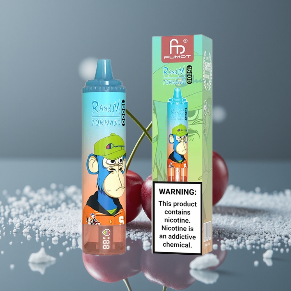 RandM Fumot Tornado 15000 Puff شيري كولا شاشة LCD شاحن Type-C