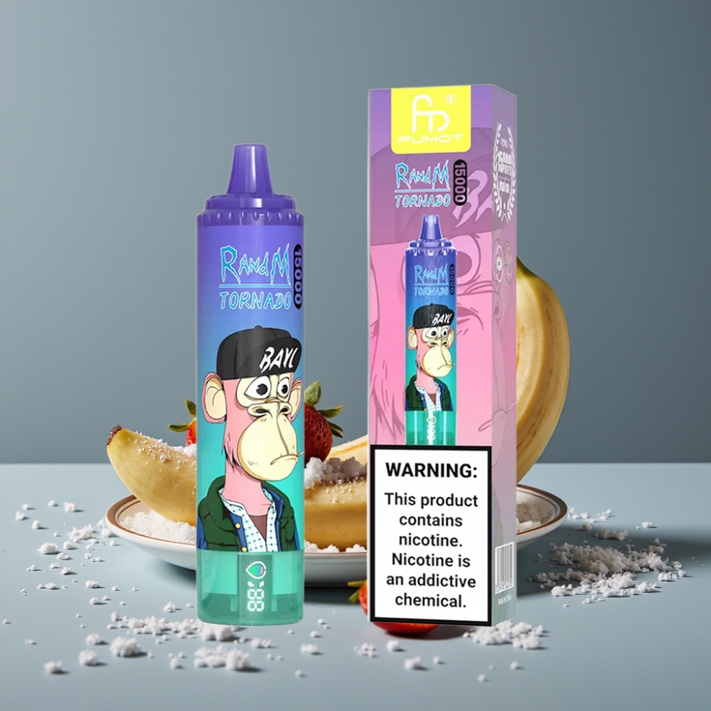 RandM Fumot Tornado 15000 Puffs 25ml Strawberry Banana