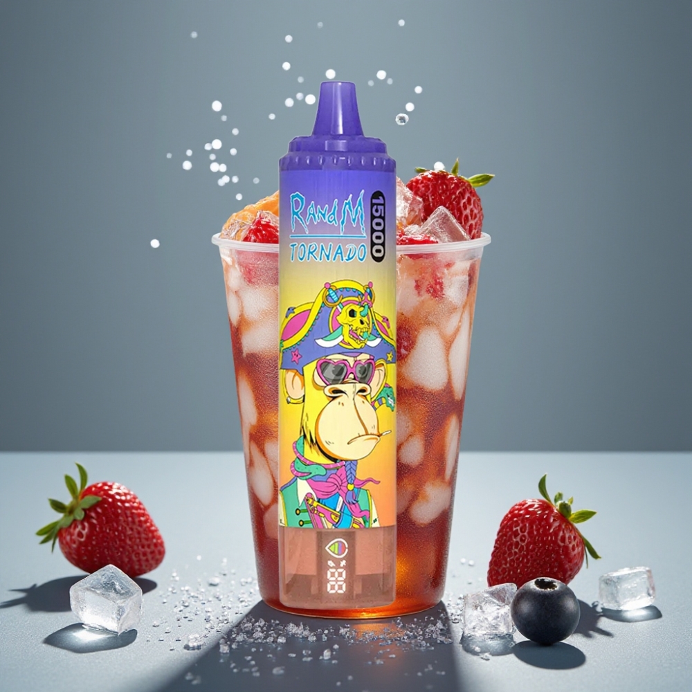 RandM Fumot Tornado 15000 Puffs شاشة LCD كولا آيس