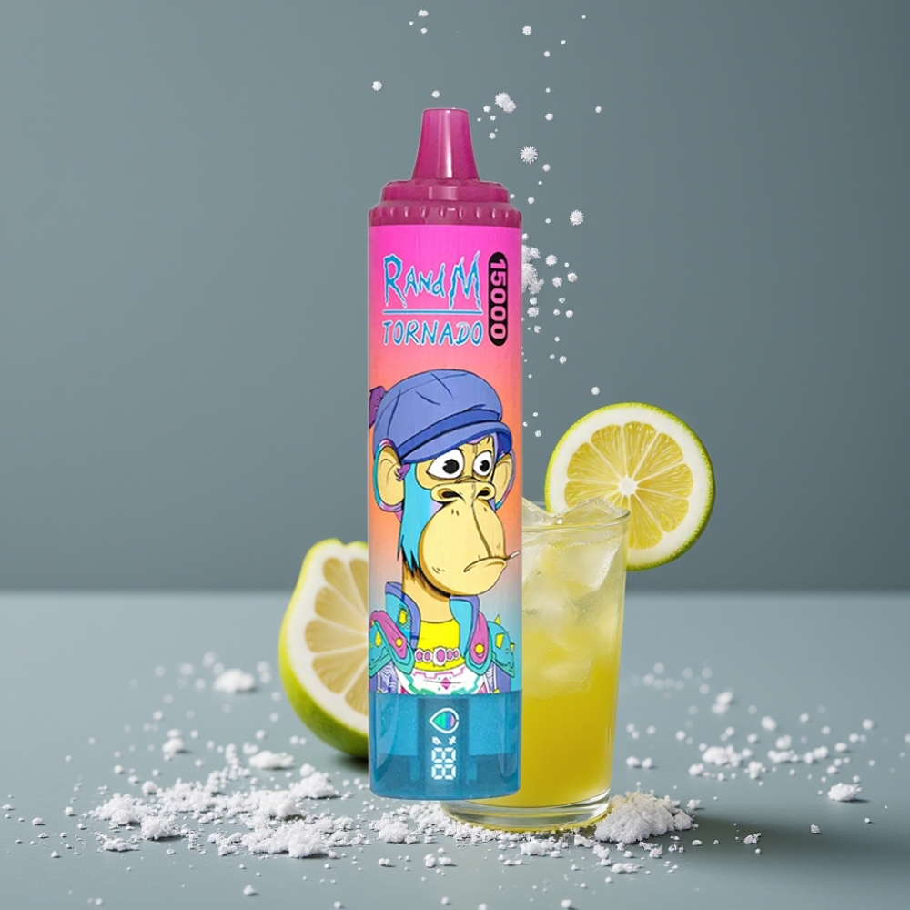 RandM Fumot Tornado 15000 Puffs عصير الليمون شاشة LCD