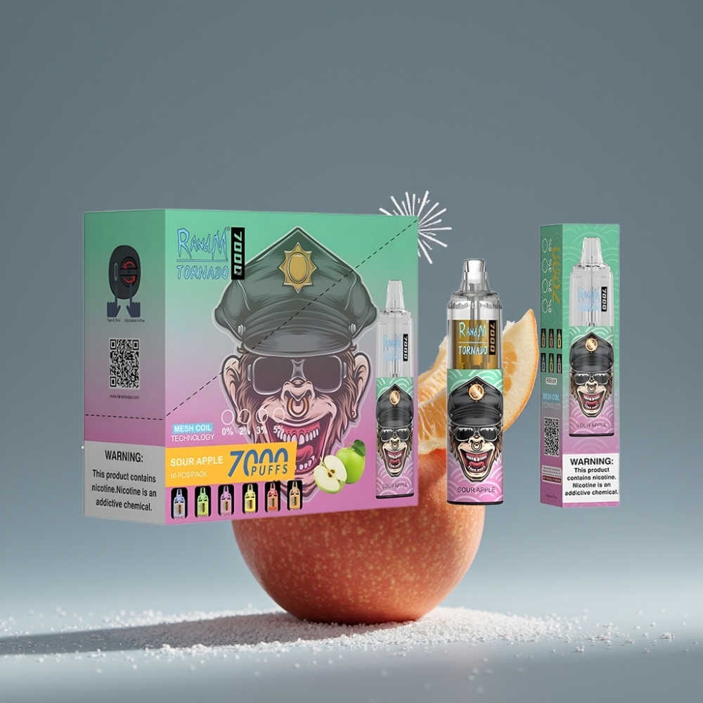 RandM Fumot Tornado 7000 تفاحة حامضة 14 مل Type-C