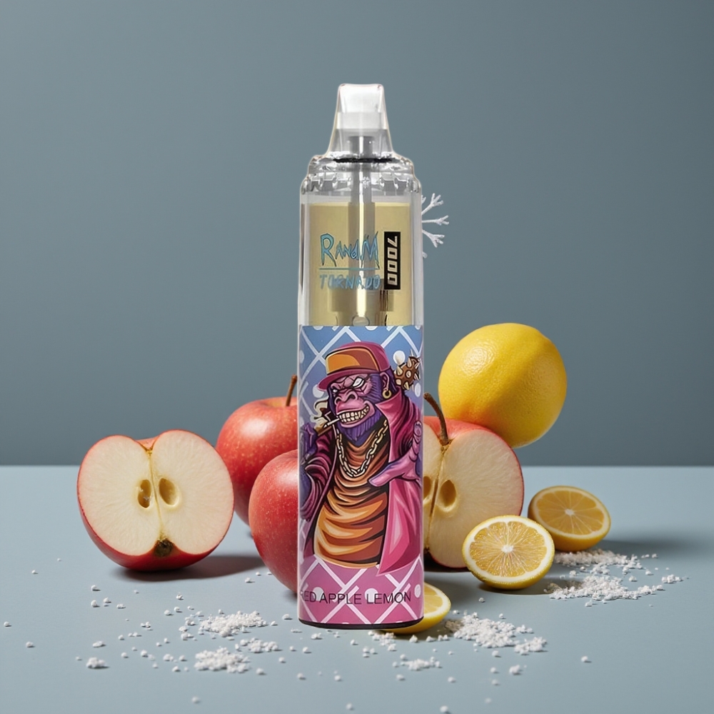 RandM Fumot Tornado 7000 تفاح أحمر ليمون شبكة ضبط هواء