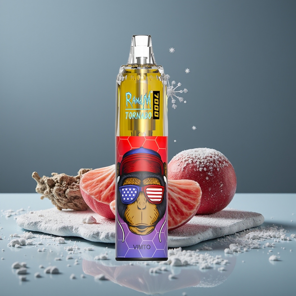 RandM Fumot Tornado 7000 نَفَثات بنكهة فيمتو وشريحة شبكية وبطارية 850 ميلي أمبير