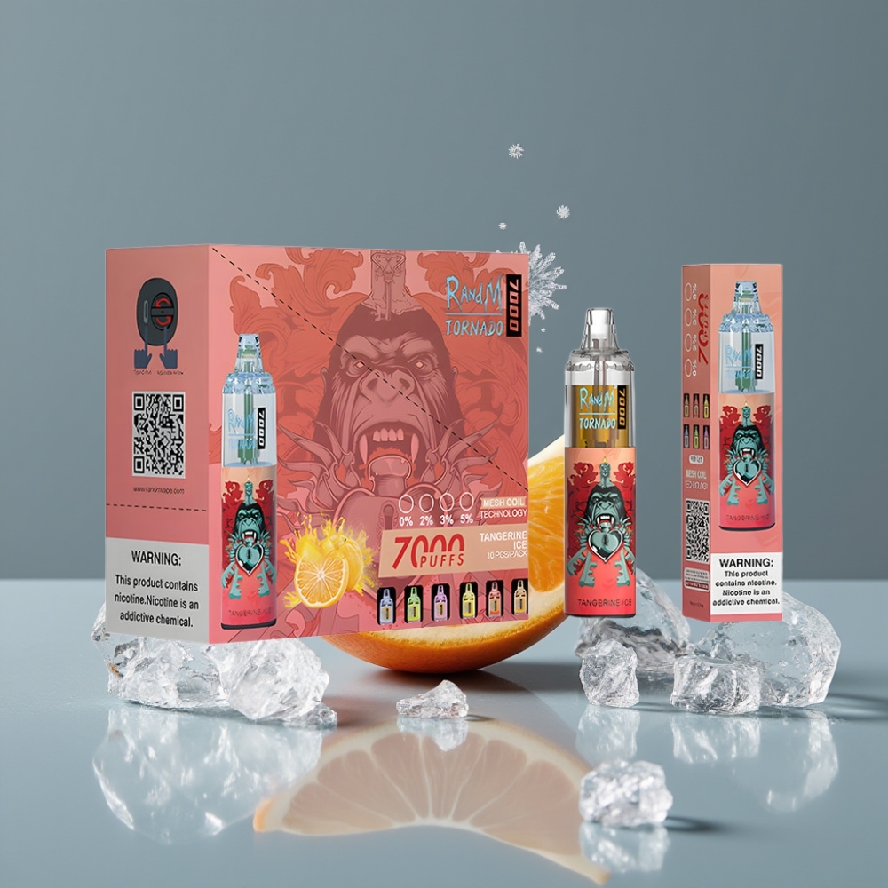 RandM Fumot Tornado 7000 Puffs 14 ML E-liquid Tangerine Ice