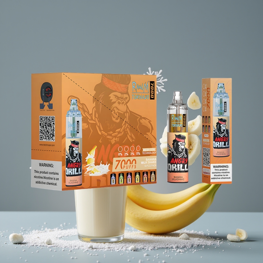 RandM Fumot Tornado 7000 Puffs Banana Milkshake Mesh Coil Type-C