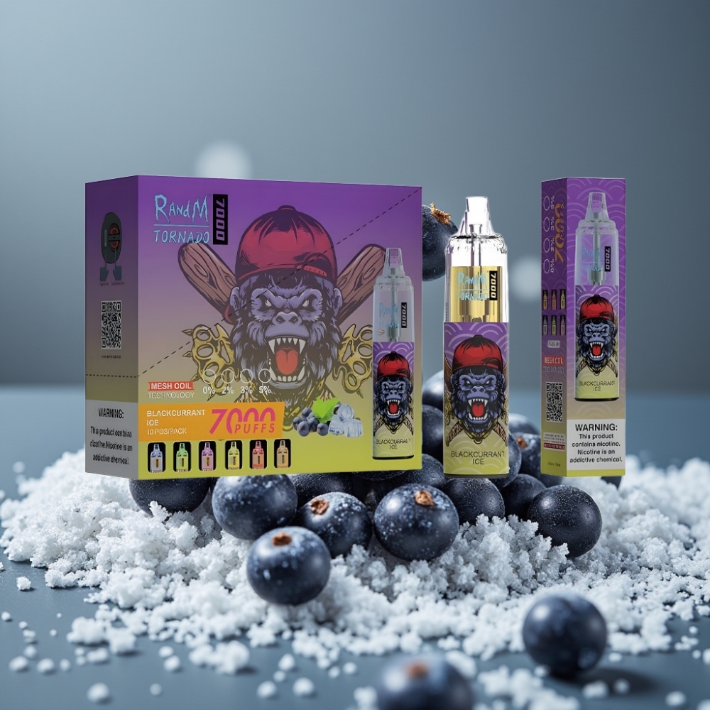 RandM Fumot Tornado 7000 Puffs Mesh Coil Type-C Blackcurrant Ice