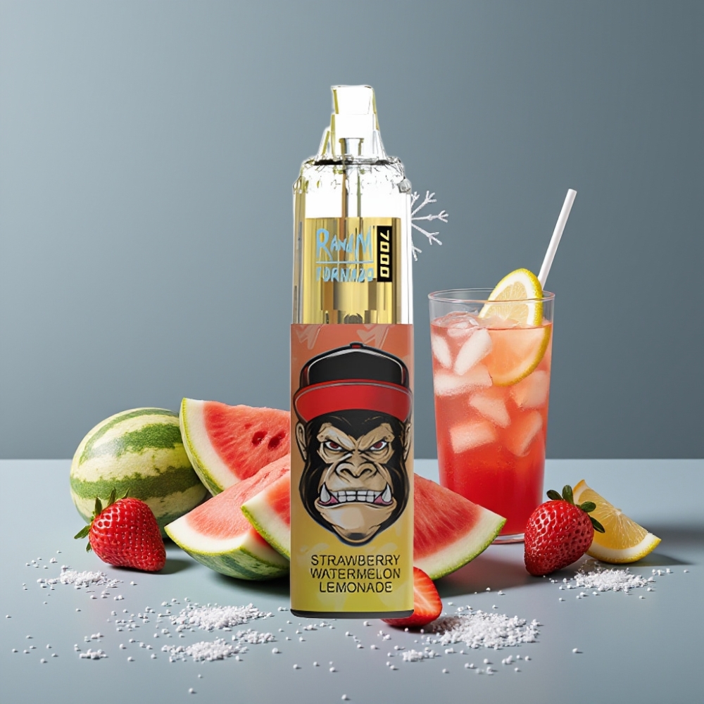 RandM Fumot Tornado 7000 نَفَثات بنكهة فراولة بطيخ ليموناضة مع RGB وشبكة