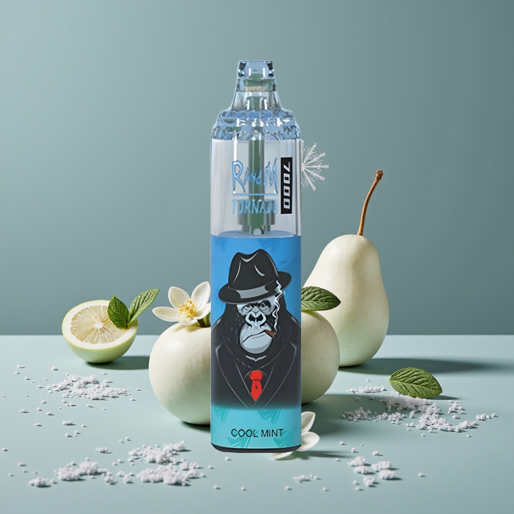 RandM Fumot Tornado 7000 نعناع منعش مع ضوء RGB وبطارية 850 MAH