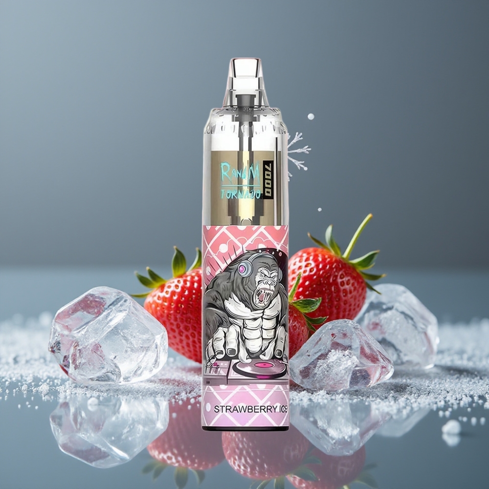 RandM Fumot Tornado 7000 فراولة مثلجة Type-C شبكة RGB