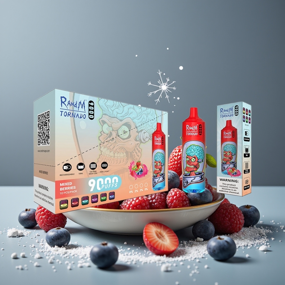 RandM Fumot Tornado 9000 Puffs 18 mL شبكة Mixed Berries