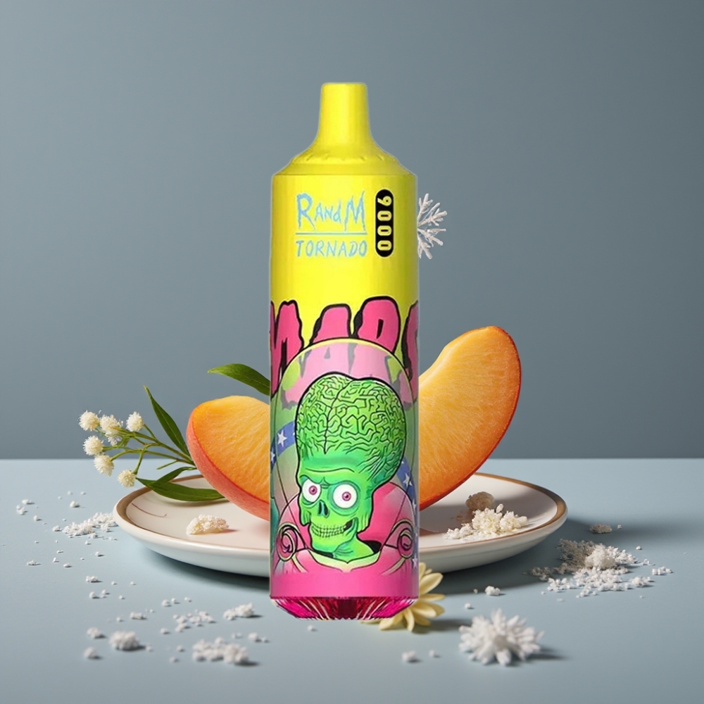 RandM Fumot Tornado 9000 Puffs شاشة RGB أنيقة 18 مل Triple Mango