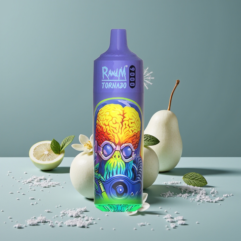 RandM Tornado 9000 Puffs Cool Mint شاشة RGB