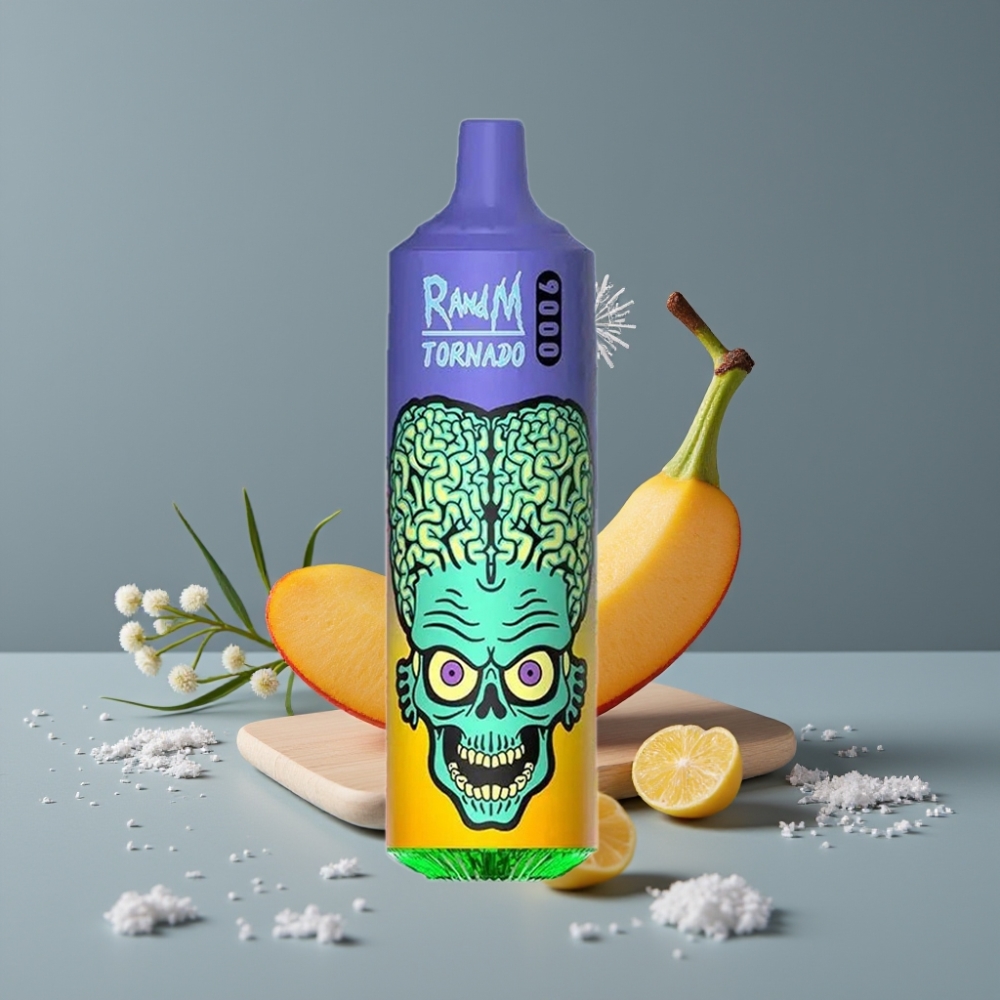 RandM Tornado 9000 Puffs شمام مانجو شاشة RGB