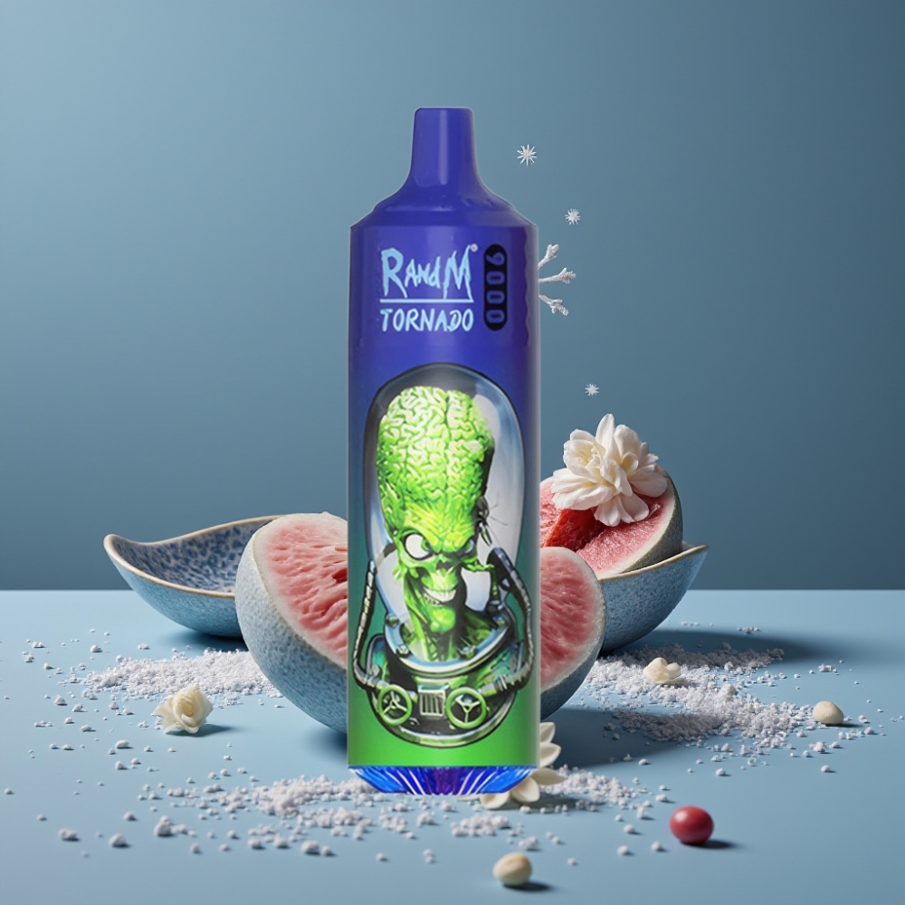 RandM Tornado 9000 Puffs شاشة RGB Mr Blue الأزرق