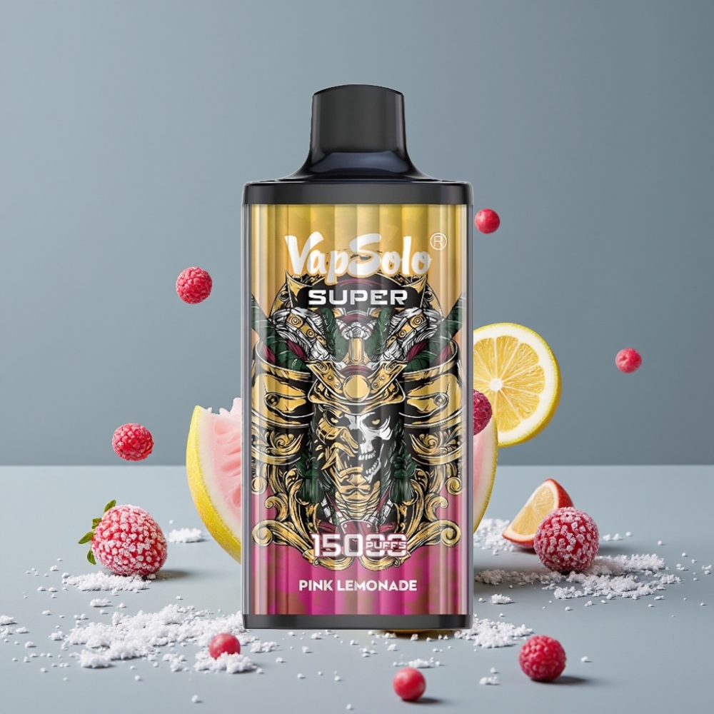 Vapsolo Super 15000 Puffs 40ml عصير الليمون الوردي السوبر