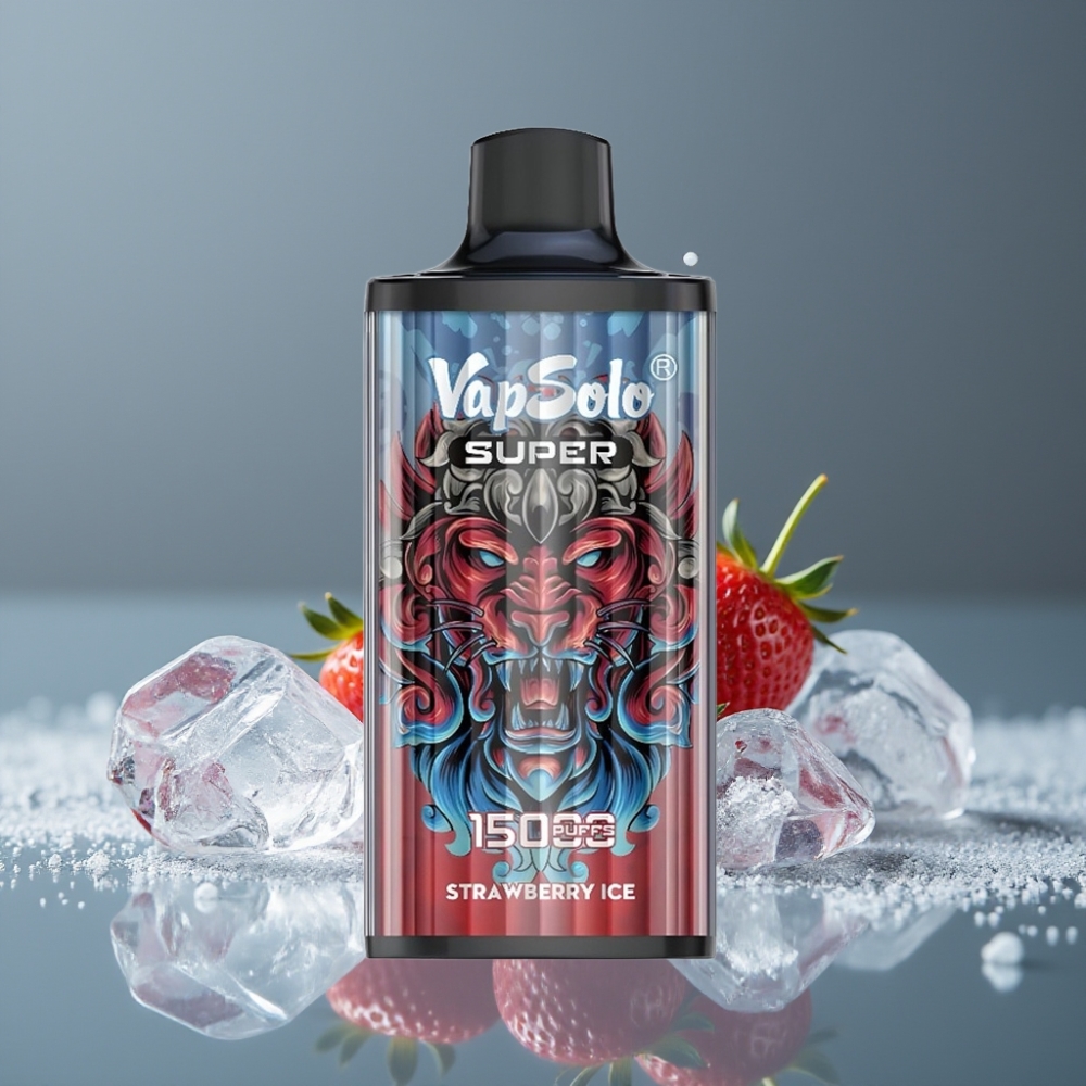 Vapsolo Super 15000 Puffs 40ml فراولة آيس