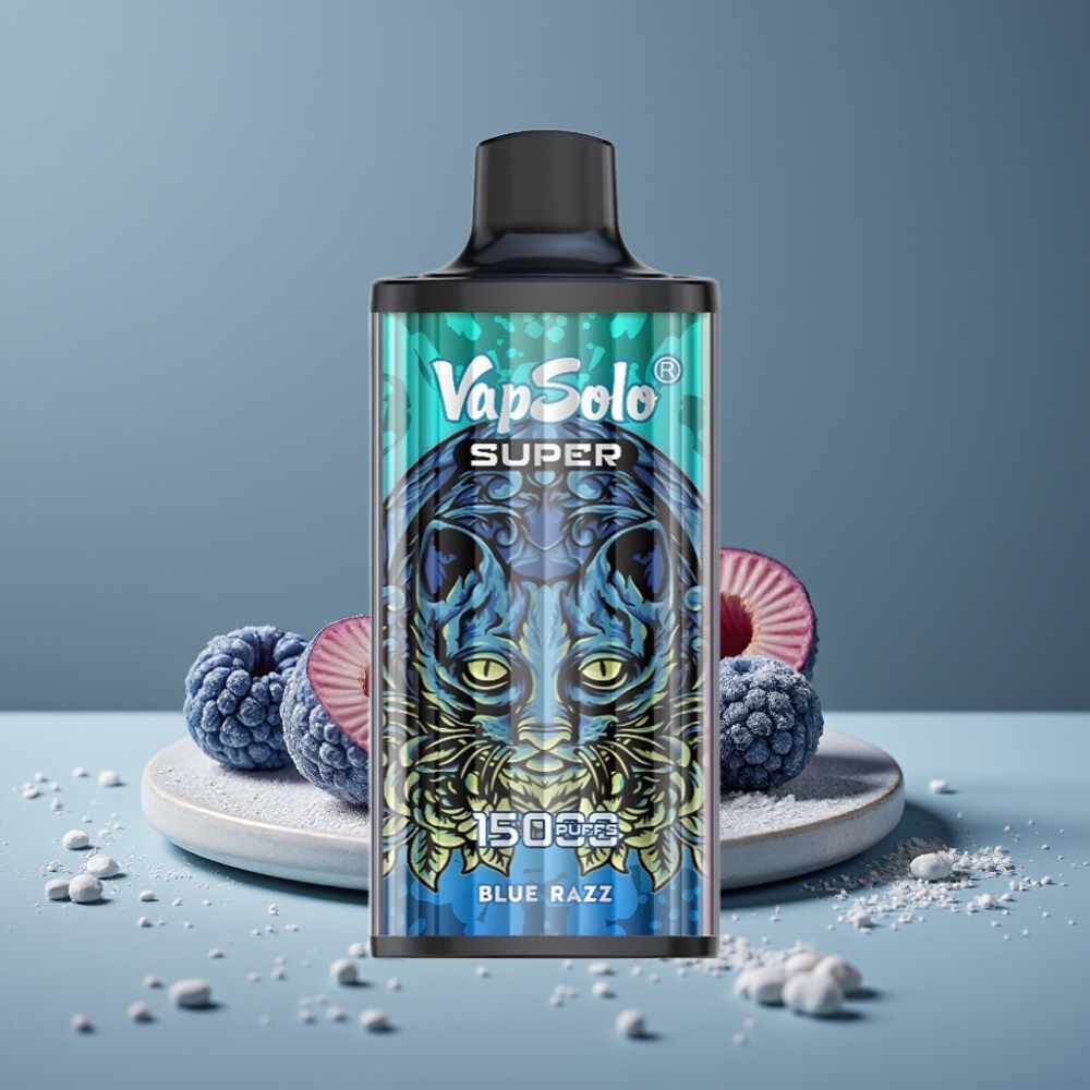 Vapsolo Super 15000 Puffs Blue Razz 40ml Type-C