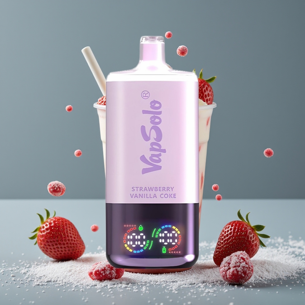 VapSolo Triple 30000 Puffs فراولة فانيلا كوك 40ml