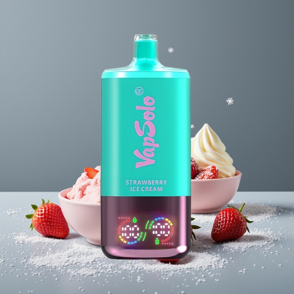 VapSolo Triple 30000 Puffs فراولة آيس كريم 40ml 3 خزانات