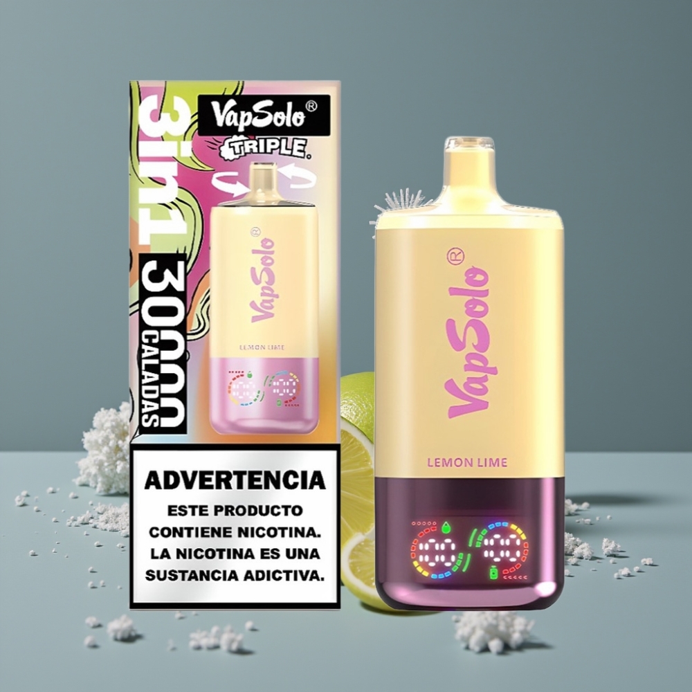 VapSolo Triple 30000 Puffs ليمون لايم 40ml Type-C
