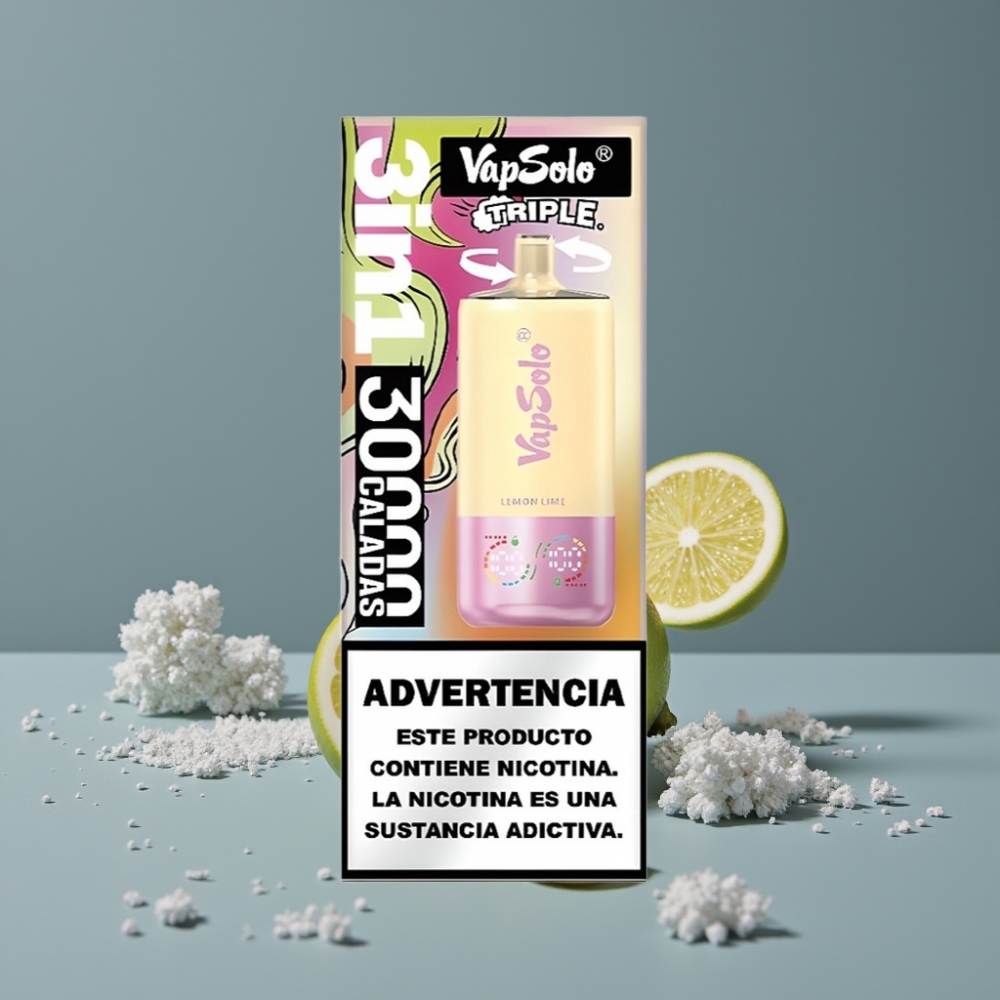 VapSolo Triple 30000 Puffs ليمون لايم 40ml Type-C