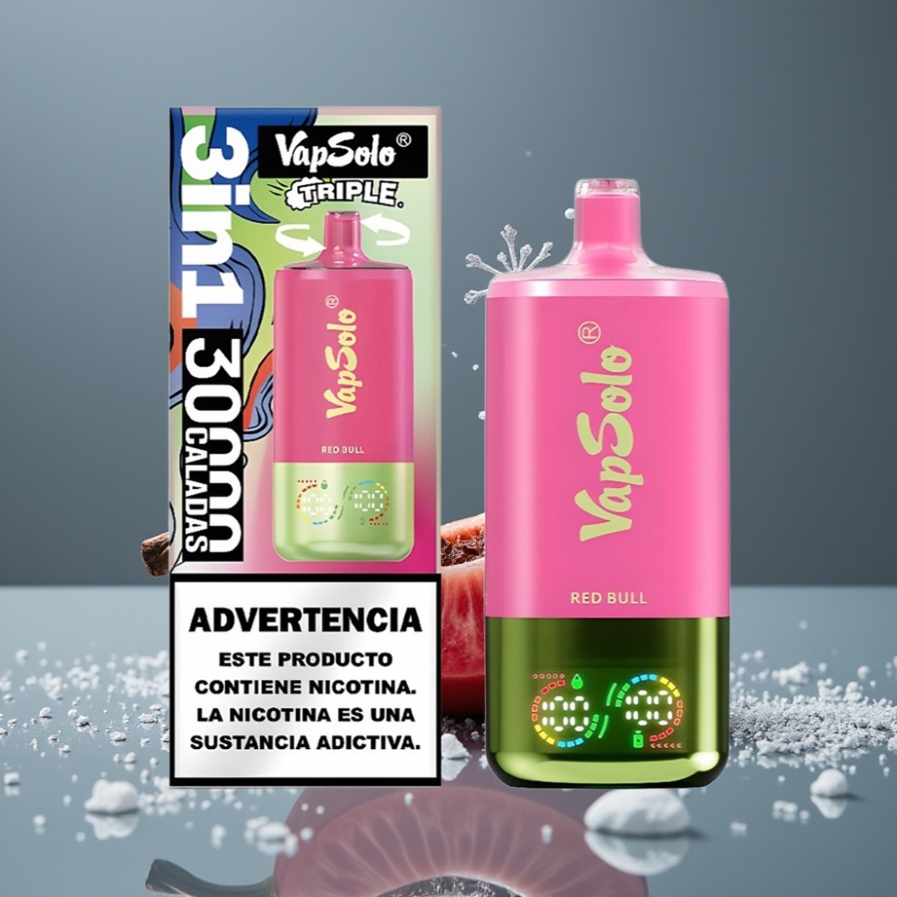 VapSolo Triple 30000 Puffs Red Bull 40ml Type-C