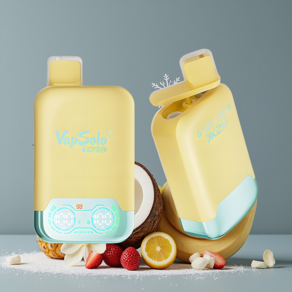 Vapsolo Twins 20000 Puff بنكهة الأناناس جوز الهند والفراولة موز