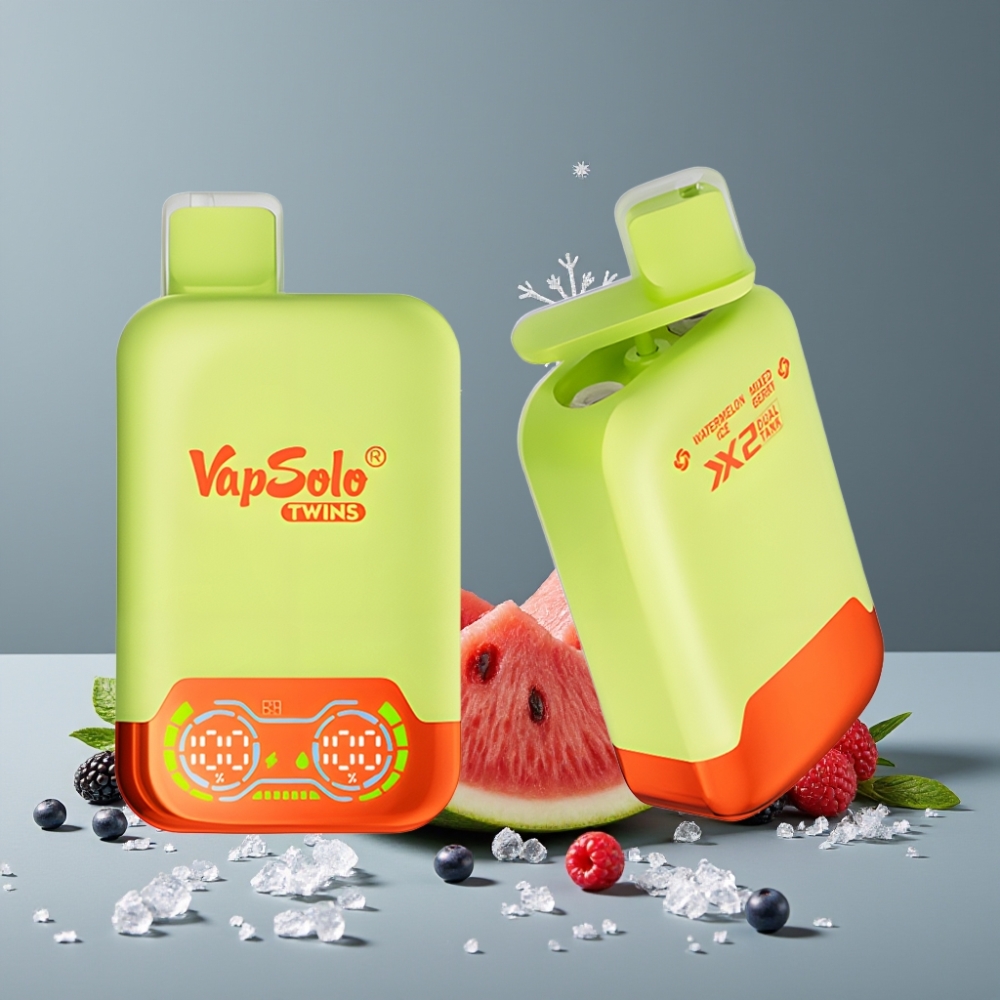 Vapsolo Twins 20000 Puff ثنائي بنكهة البطيخ المثلج والتوت المختلط