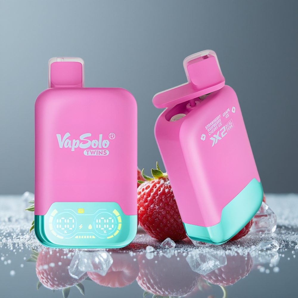 Vapsolo Twins 20000 Puff فراولة توت أحمر كرز آيس & عنب آيس 40 مل