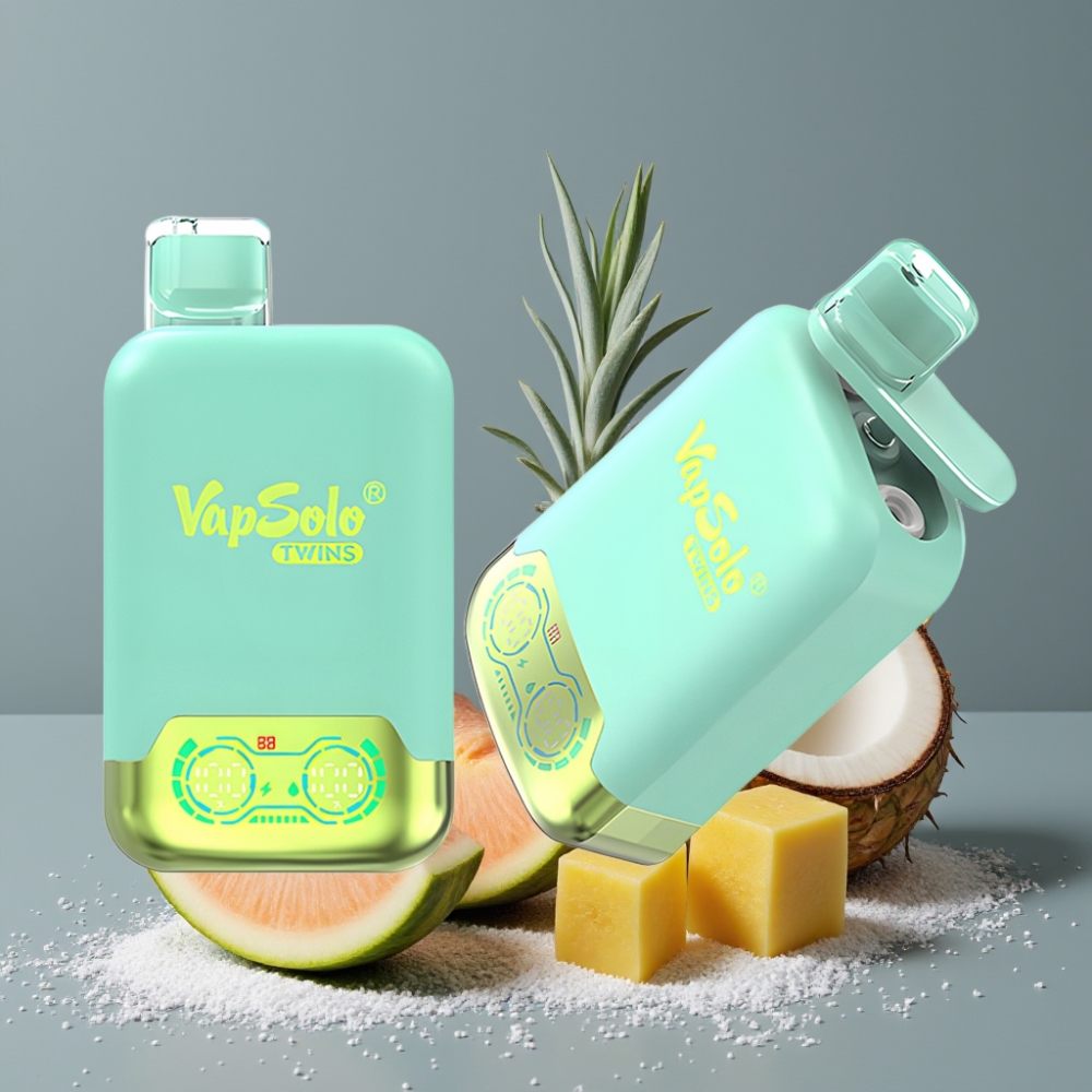 Vapsolo Twins 20000 Puffs بطعم البطيخ الثلاثي وأناناس جوز الهند