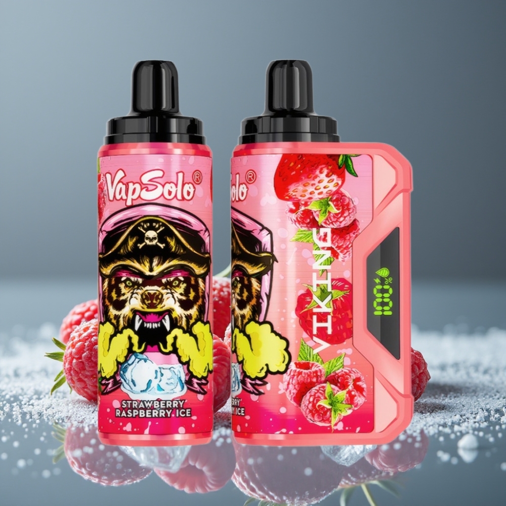VapSolo VIKING 12000 Puffs فراولة توت ثلج شاشة عرض